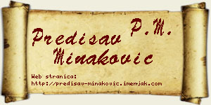 Predisav Minaković vizit kartica